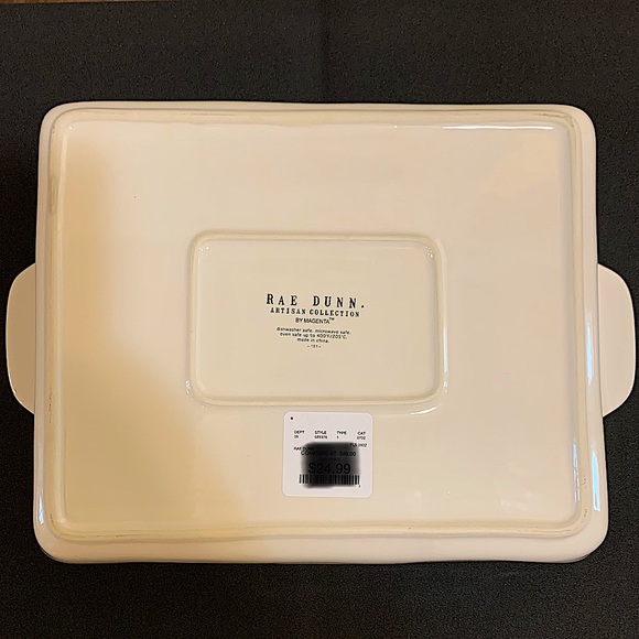 RAE DUNN HARVEST BAKING DISH with a Pumpkin and the word HARVEST…Fall 🍁🍂🧡🤎💛 - Picture 5 of 7